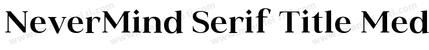 NeverMind Serif Title Medium字体转换